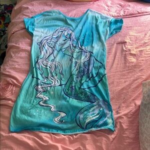 Mermaid Graphic T-Shirt in Blue and Teal